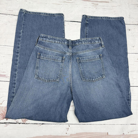NWT Banana Republic High Rise Wide Leg Denim Dark Wash 28/6 Y2K - Picture 2 of 7